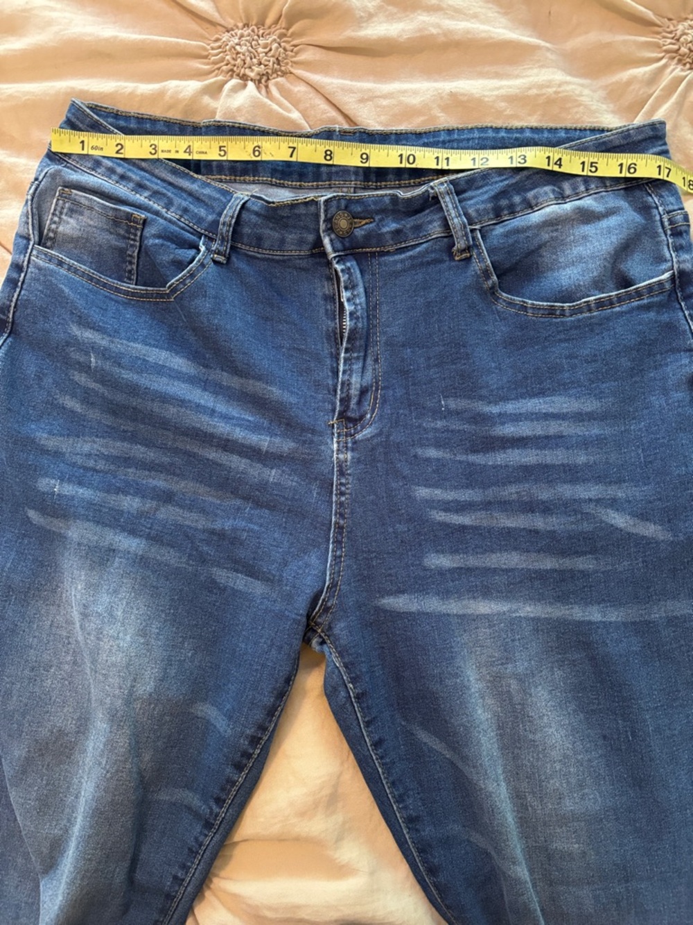Wide Leg Women’s Jeans in Blue - Classic Flare Style - Picture 10 of 12